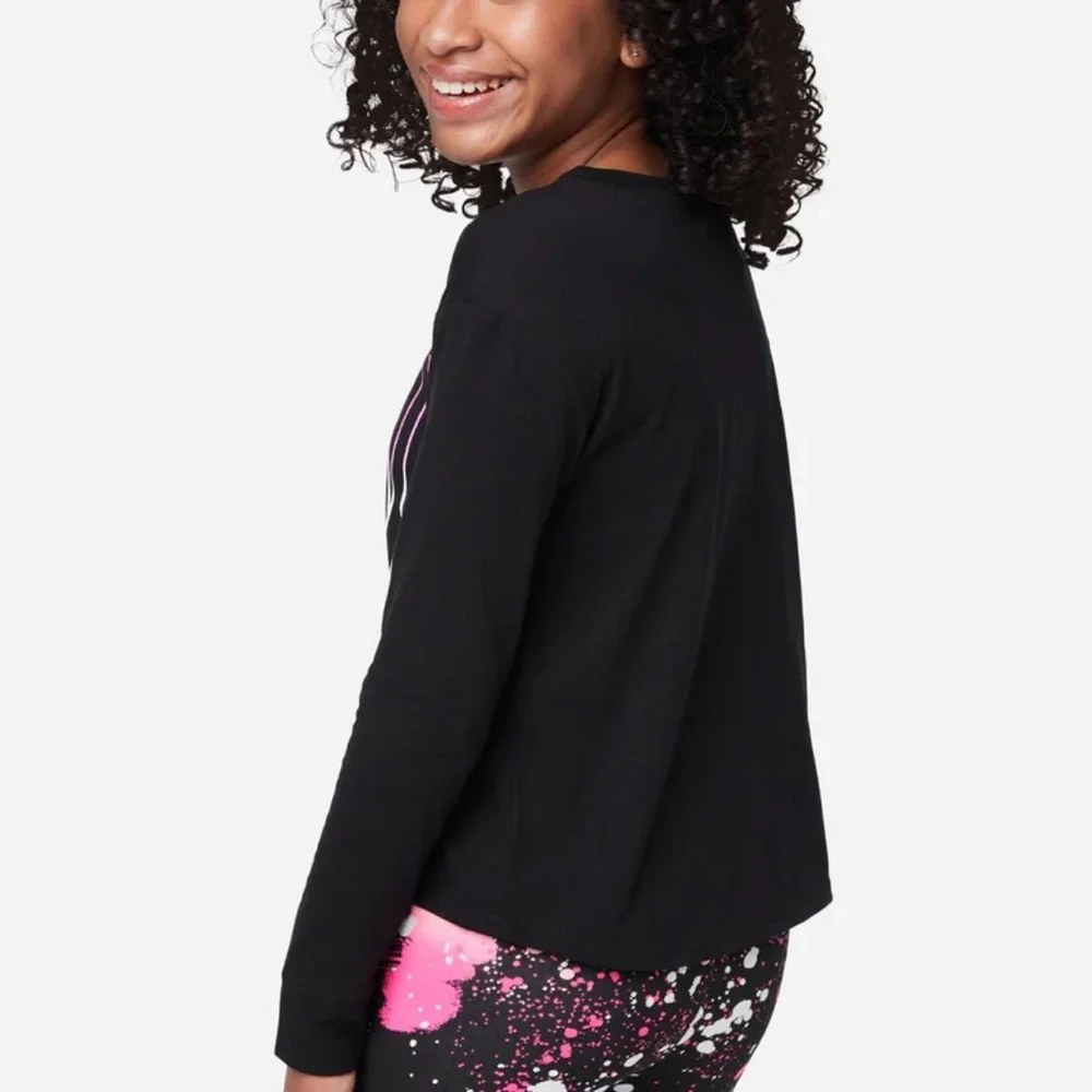Justice Hi-Lo Long Sleeve Graphic Tee Girls M10 NEW!